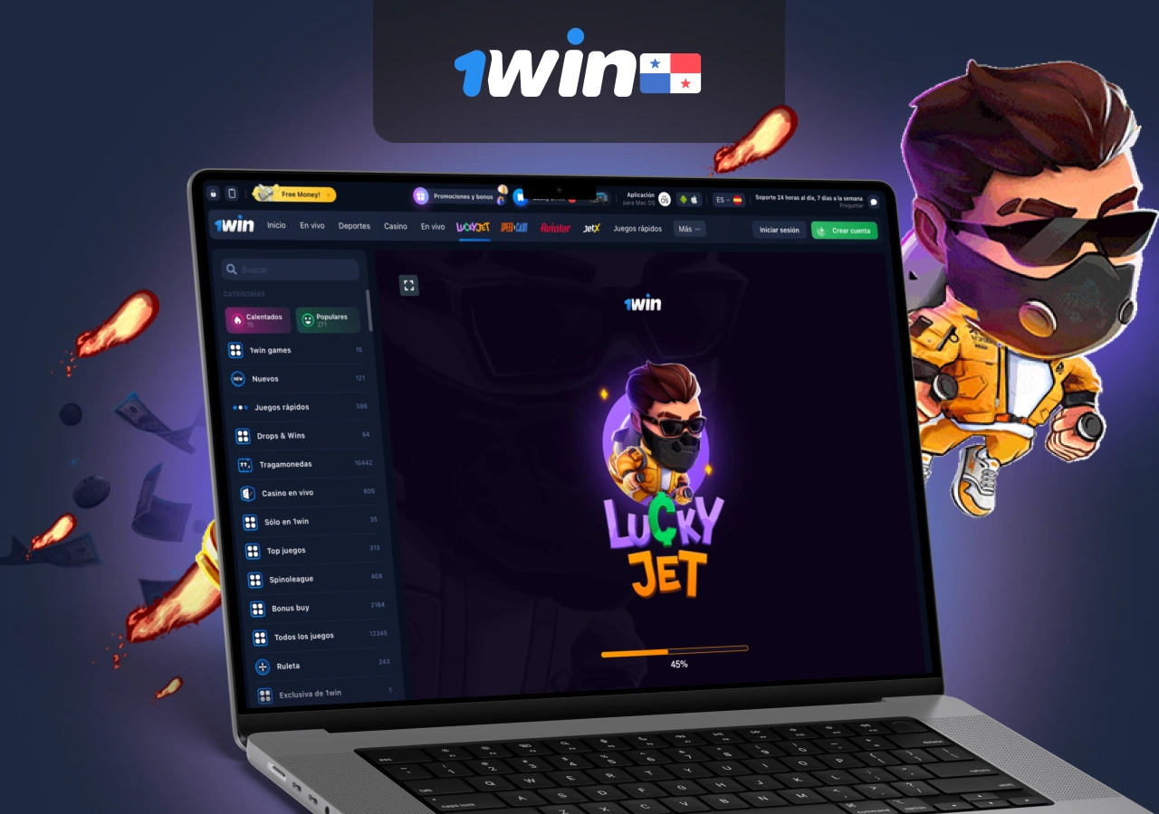 Juega a Lucky Jet en la plataforma de apuestas 1Win