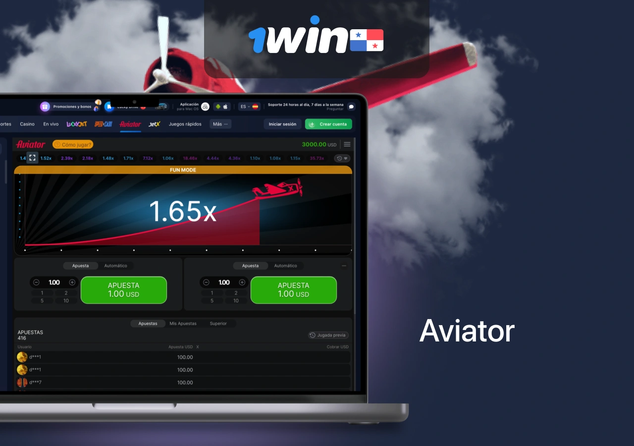 El emocionante juego de choque Aviator en 1Win