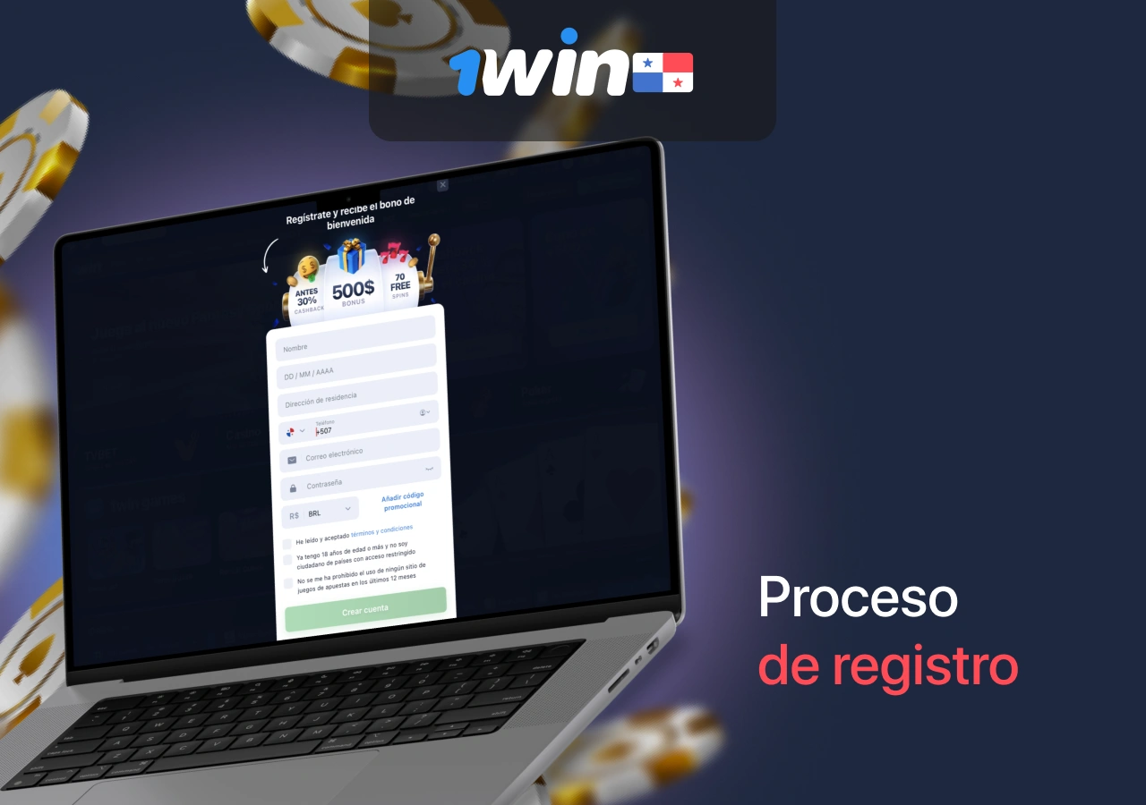 El proceso de creación de una cuenta en la plataforma 1Win